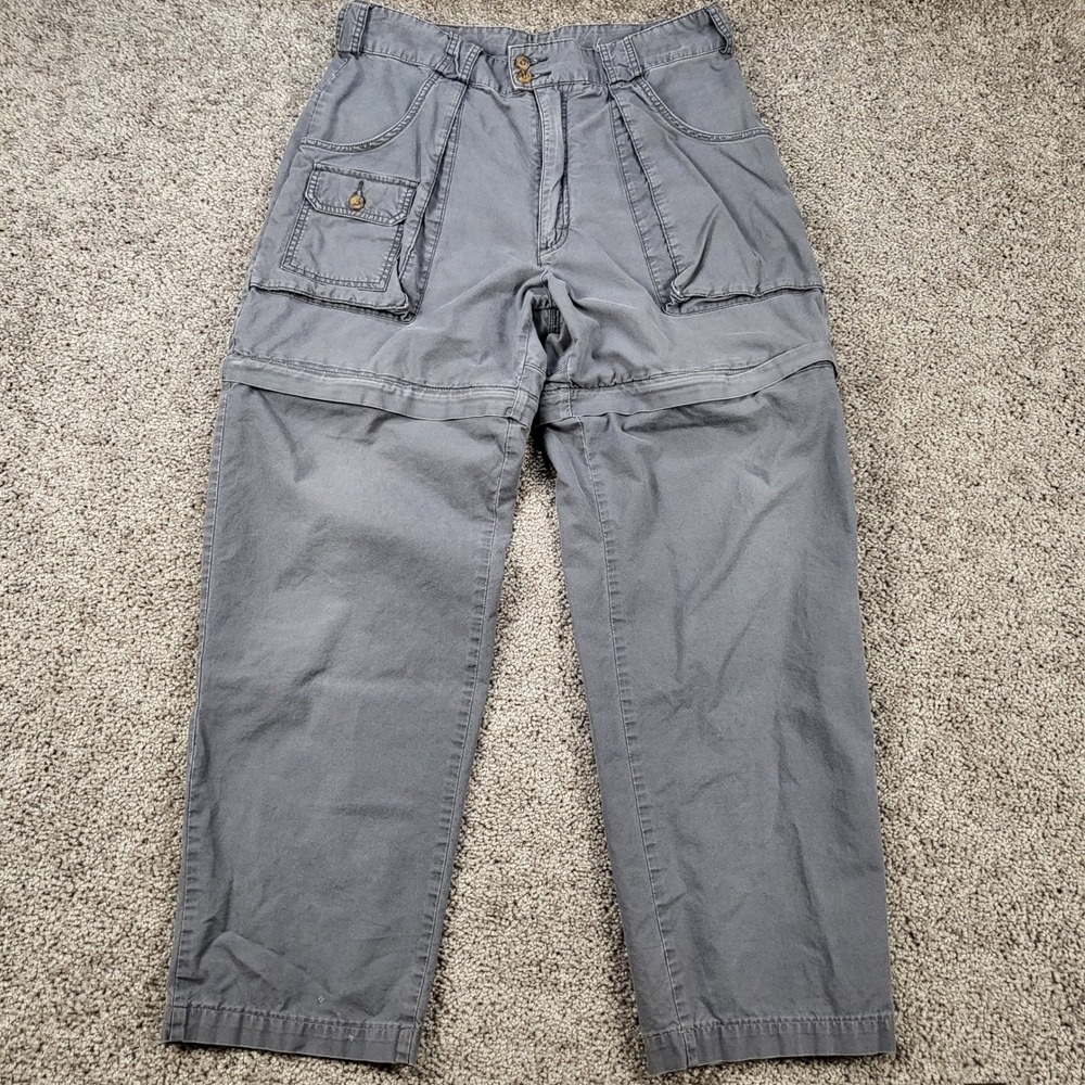 Cabelas Convertible Cargo Pants Mens 36 Reg Grey Cotton Tactical Hiking 900843